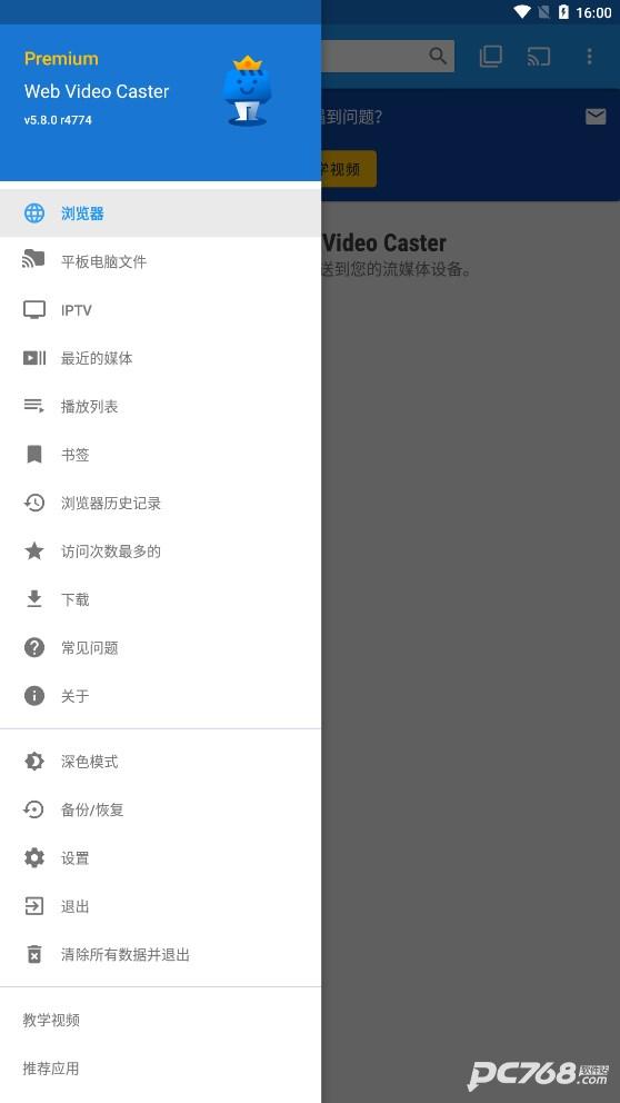 web video caster投屏